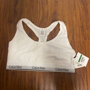 Calvin Klein White Sports Bra - size L